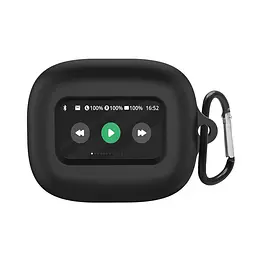 Силіконовий чохол для навушників JBL Live Flex 3/Beam 3, Hang Case, чорний, ультратонкий захисний кейс товщиною 2 мм, захист від подряпин, пилу та ударів, компактний, з карабіном для кріплення, ArmorStandart (ARM79923)