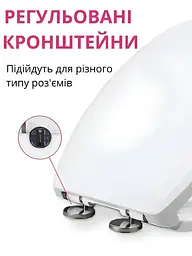 Кришка для унітазу з дитячим сидінням форма U2 з мікроліфтом - мініатюра 11