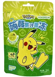 Желейні цукерки Pokemon Konjac Juice Jelly Green Grape Gummy 120г