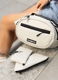 Сумка через плече жіноча бананка Sambag Flex сіра 30 × 17 × 10 см (85351030) - мініатюра 4