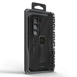 Чехол для Infinix Hot 60 Pro Plus 4G, Proover, черный, с подставкой и магнитом, противоударный, ударопрочный, бронированный, панель-накладка, защита всего корпуса, термополиуретан (TPU) + поликарбонат (PC), ArmorStandart (ARM88683) - мініатюра 3