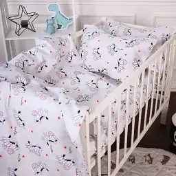 Комплект постільної білизни MirSon Бязь Kids Time 20-0040 Cute white zebra 160x220 см (2200009640278)