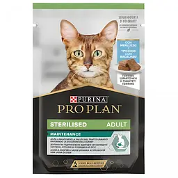 Вологий корм для дорослих стерилізованих котів Purina Pro Plan Sterilised Nutrisavour паштет з тріскою 75 г (12424536)