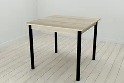 Кухонний стіл Ferrum-decor Агата 75x90x90 Чорний ДСП Сонома 16мм (FRD-106264) - мініатюра 3