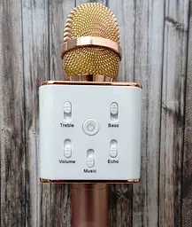 Портативний караоке мікрофон з підтримкою Bluetooth Q7 к7 2 динаміка бездротове dm karaoke ws 858 - мініатюра 10