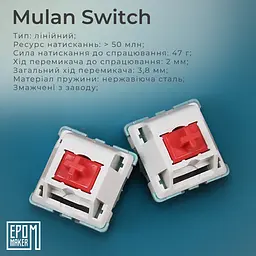 Клавіатура Epomaker Shadow-S Mulan White механічна бездротова (SHS-W-M) - мініатюра 20