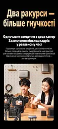 Двоканальна карта захоплення аудіо/відео UGREEN UG501 2 входи HDMI до 4K 30 Гц вихід USB-C до 1080p 60 Гц запис двох джерел за нестачі живлення потрібне USB-C 5 В мікрофонний і лінійний входи 3,5 мм USB 3.2 Gen 2 YUY2/MJPEG картинка в картинці й перемикання камер через програму трансляцій дві платформи через дві програми LED-індикація алюмінієвий корпус із вентиляцією силіконова основа кабель USB-C ↔ USB-C з адаптером USB-A у комплекті космічний сірий (35867) - мініатюра 13