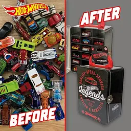 Контейнер Hot Wheels для 18 машинок вінтажний чорний (HWCC22B) - мініатюра 5