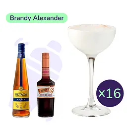 Коктейль Brandy Alexander (набір інгредієнтів) х16 на основі бренді Metaxa