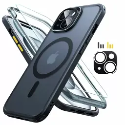 Чохол із захистом на камеру + захисне скло ESR Classic Pro Case (HaloLock) Set Frosted Black для iPhone 15 (1A7210103) - мініатюра 3