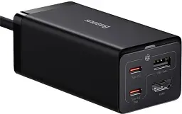 МЗП Baseus GaN5 Pro Desktop Fast Charger 1USB+2Type-C+HDXiaomi 67W with 1.5m Power Cord CCGP110201 Black - мініатюра 3