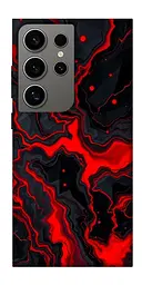 TPU чехол Demsky Black red marble для Samsung Galaxy S24 Ultra