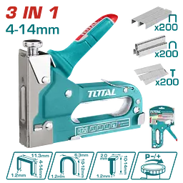 Степлер TOTAL THT31143 3 в 1 (скоби + цвяхи)