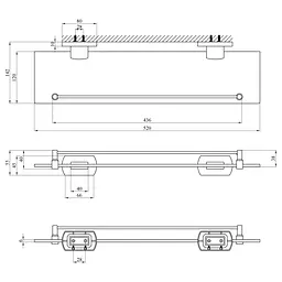 Полиця для ванної кімнати Kroner KRP Graz - GRP95611 (CV024734) - мініатюра 6