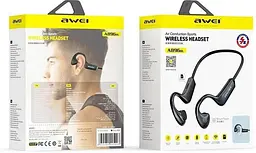 Спортивні Bluetooth навушники Awei A896BL з повітряною провідністю (Чорний) - мініатюра 3