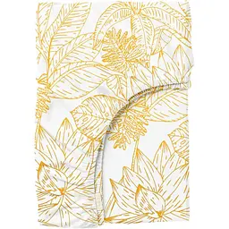 Простирадло Cosas на резинці в дитяче ліжечко 60х120 tropical leaves, жовтий (PetalsYellow_120)