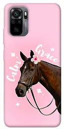 Чохол Demsky Horse with flower для Xiaomi Redmi Note 10 / Note 10s