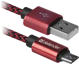 Кабель USB AM-micro BM, 1.0 м, червоний, 08-03T PRO Defender - мініатюра 2