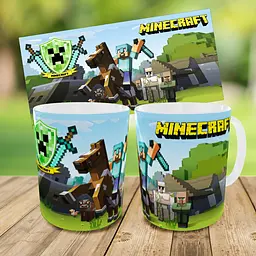 Набір: дитяча сумка-бананка+кружка Майнкрафт «Minecraft» 32х15см, бананка для хлопчика через плече на подарунок (00919) - мініатюра 3