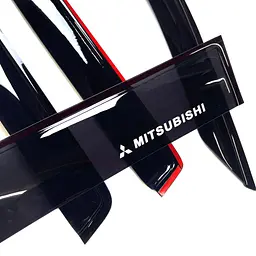 Дефлектори вікон вітровики для Mitsubishi Outlander 2012-2020 Скотч 3M Voron Glass - мініатюра 2
