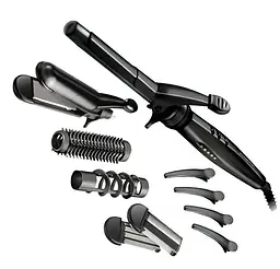 Мультистайлер Remington Multistyle, 25 Вт, температурних режимів 5, 110-190С, 5 насадок, кейс, аксесуари, кераміка, тефлон, чорний - мініатюра 3