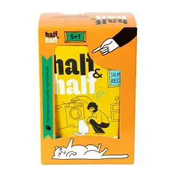 Набір вологих кормів Super Cat Half&Half "5+1" для дорослих котів, шматочки з лососем у желе, паучі, 6 шт*100 г - мініатюра 2