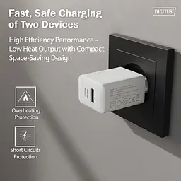 Digitus Зарядний пристрій GaN 1хUSB-C, 1хUSB-A, 30W - мініатюра 8