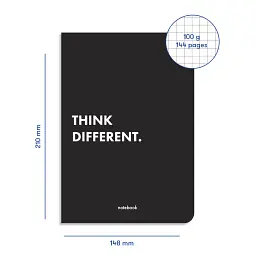 Блокнот у клiтинку Think Different чорний - мініатюра 2
