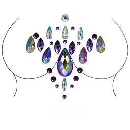 Наклейки кристали для грудей Crystals 2 8506 9х8 см
