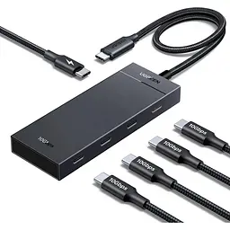 USB-Хаб Ugreen USB-хаб CM806 5-in-1 Port Black (55334)