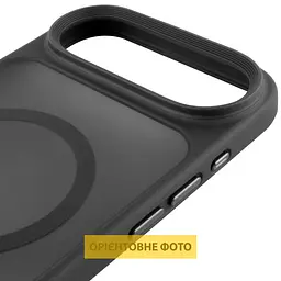 TPU+PC чохол Metal Buttons with MagSafe для Apple iPhone 17 Air (6.5") Чорний / Black - мініатюра 4