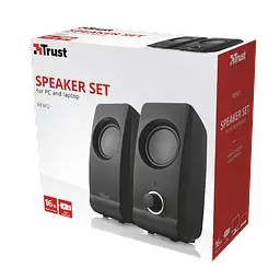 Колонки 2.0 Trust Remo, Black, 8W, працює від USB, регулятор гучності на передній панелі (17595) - мініатюра 3