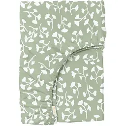 Простирадло Cosas на резинці в дитяче ліжечко 60х120 floret cs5, зелений (FoliageMiniWhiteGreen_120)