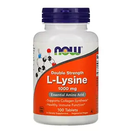 Лізин L-Lysine 1000 mg 100 таблеток NOW vit0005540