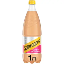 Напій Schweppes Pожевий грейпфрут безалкогольний 1 л 