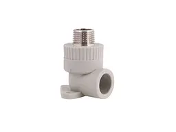 Кут Thermo Alliance 1/2" 90° d 20мм поліпропіленовий 1/2"З настінний, з кріпленням для поліпроп. труб (DSE501) - мініатюра 6