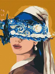 Картина за номерами на підрамнику Brushme Погляд в зоряну ніч Viktoriya Kovalenko