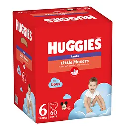 Уцінка. Підгузки-трусики для хлопчиків Huggies Little Movers Pants 6 (15-25 кг) 60 шт. - мініатюра 3