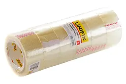 Скотч односторонній Unifix 45 мм x 80 м x 40 мкм прозорий (в упаковці 3 шт.) - мініатюра 2