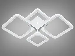 Люстра світлодіодна Diasha 8060/2+2WH 80W, пульт, сучасний стиль для коридору, вітальні, спальні, кухні - мініатюра 4