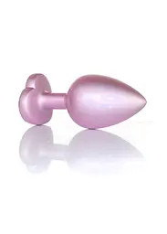 Анальна пробка B - Series HeavyFun Jewellery Pearl Pink Heart Plug S 7 см (прозорий) - мініатюра 8