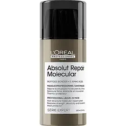 Маска L'Oreal Professionnel Serie Expert Absolut Repair Molecular для молекулярного відновлення структури пошкодженого волосся незмивна багатофункціональна 100 мл