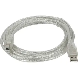 Кабель Merlion USB 2.0 AM/BM 3 m White [YT-AM/BM-3.0T] [119022] - мініатюра 3