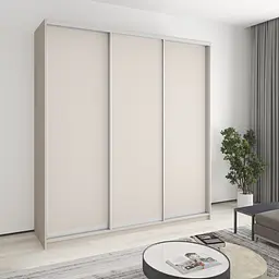 Шафа-купе тридверна MebelStar Комбо AL 3ДСП 220x60x240 см Кашемір (MBS-2068)