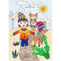 Олівці кольорові Faber-Castell Children of the World 24 кольору тригранні + 3 двосторонніх круглих, (511515) (32332) - мініатюра 9