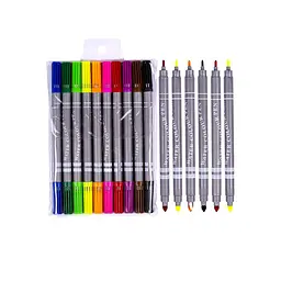 Дитячі фломастери Двосторонній COLOR-IT 108-10F 10 кольорів - мініатюра 3