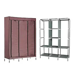 Тканинна шафа для речей YT41593, 130х45х175см, Red Wine, Box - мініатюра 3