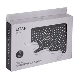 Верхній душ Qtap Hlavova 260x180 мм прямокутний QTHLA107CRM45784 Chrome/Black, Чорний матовий - мініатюра 5