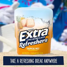 Жуйки Extra refreshers Tropical Mist sugar free 40 шт