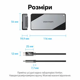 Зовнішній корпус M.2 NVMe SSD Vention USB-C USB 4.0 до 40 Гбіт/с SSD до 8 ТБ формати 2230/2242/2260/2280 ключі B&M Key та M Key вентилятор з авторегулюванням швидкості Thunderbolt 3/4 Windows Linux Mac OS Android iOS монтаж без інструментів UASP TRIM SMART сон через 5 хв алюмінієвий сплав кабель USB 4.0 USB-C ↔ USB-C 0,3 м і силіконова термопрокладка в комплекті сріблясто-сірий із темно-сірими акцентами (KPZH0) - мініатюра 8